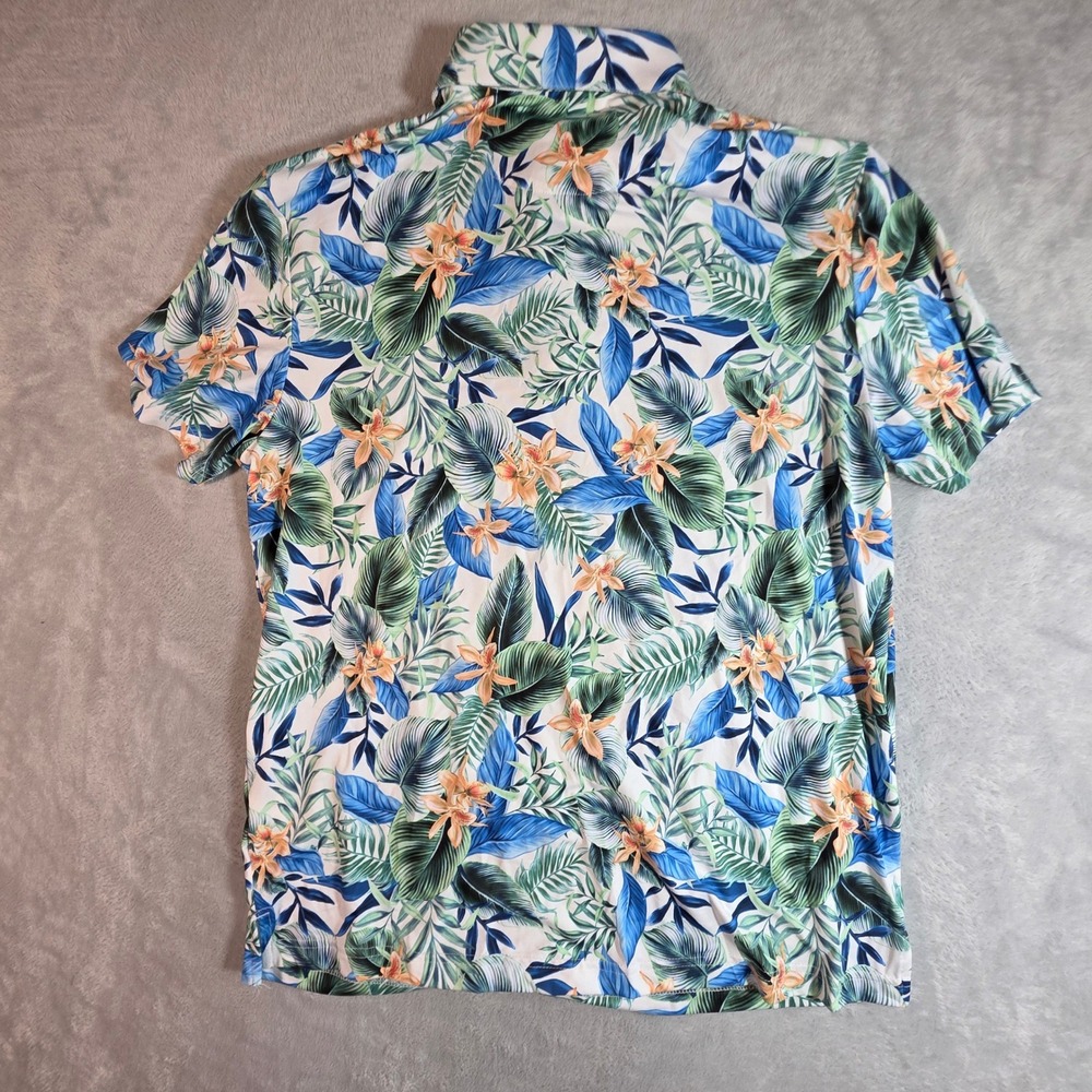 IZOD Golf Men's Swingflex Elite Tropical Floral Polo Shirt Size M New - Picture 2 of 8